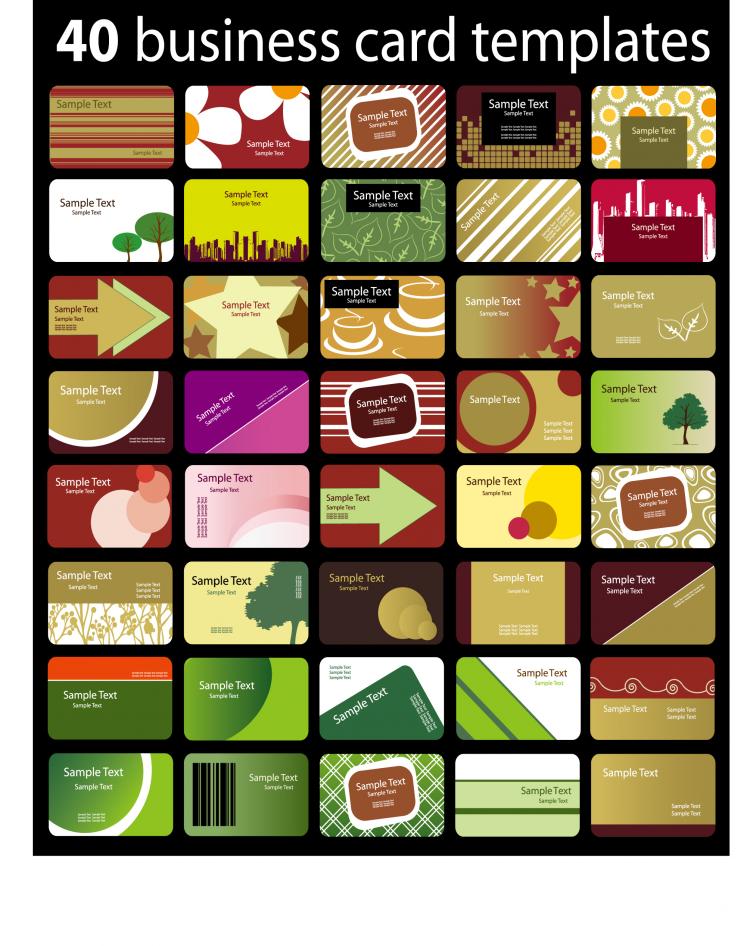 free vector A variety of card background vector